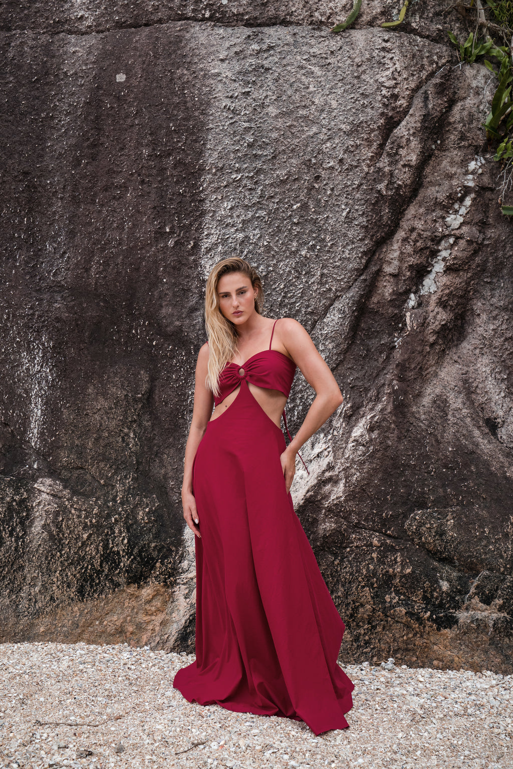 Vestido Longo Peônia Rubi